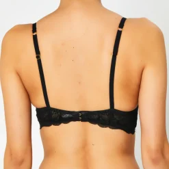 Femme Huit Soutien-gorge Push-Up en Soie mélangée Portofino noir