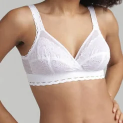 New Playtex Soutien-gorge sans armatures Coeur Croisé Féminin blanc