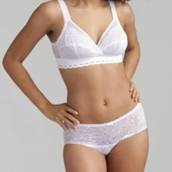 New Playtex Soutien-gorge sans armatures Coeur Croisé Féminin blanc