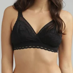 Best Playtex Soutien-gorge sans armatures Coeur Croisé Féminin noir