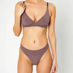Hot Huit Soutien-gorge sans armatures en Soie mélangée Skin 02 violet