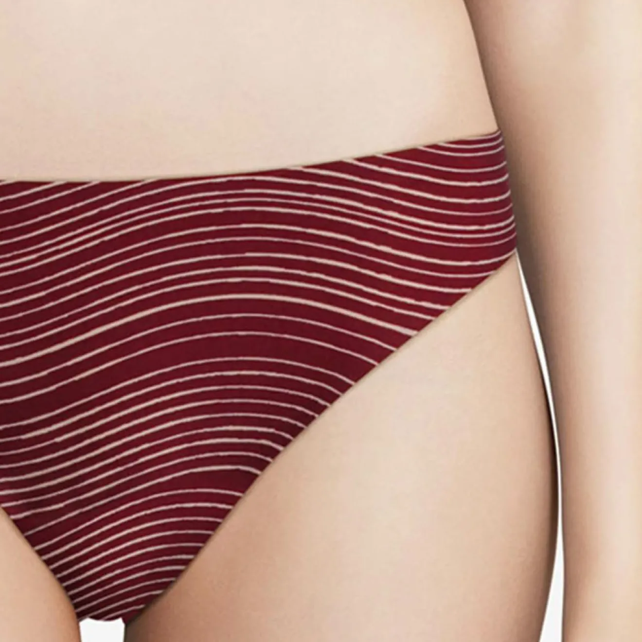 Femme Chantelle String Softstretch imprimé ondes framboise