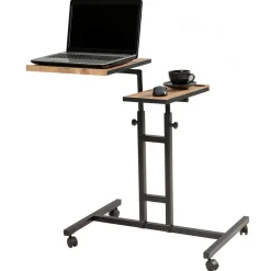 Wooden Art Support ordinateur portable Glen Atlantic bois/noir - 67x87x45.5 cm