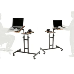 Wooden Art Support ordinateur portable Glen Atlantic bois/noir - 67x87x45.5 cm