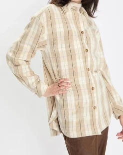 Femme Marc O'Polo Surchemise à carreaux beige