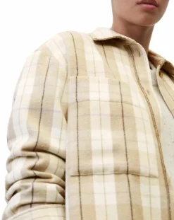 Femme Marc O'Polo Surchemise à carreaux beige
