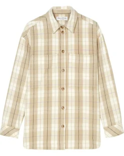 Femme Marc O'Polo Surchemise à carreaux beige