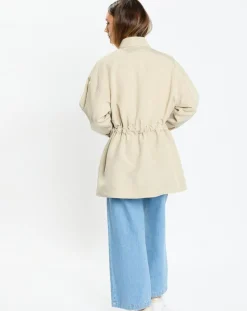 Femme Marc O'Polo Surchemise Ceinturée en Lin mélangé beige clair