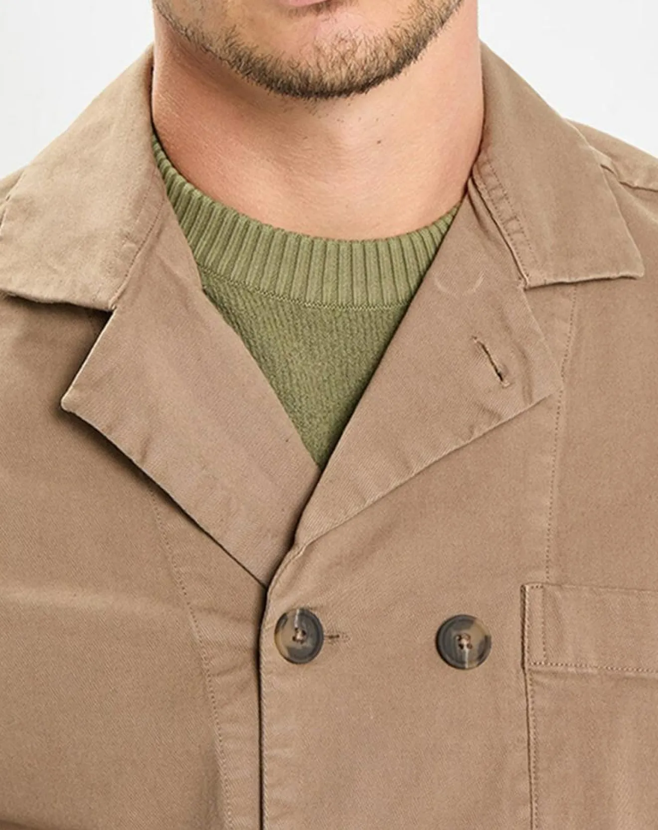 Homme Marc O'Polo Surchemise Croisée Coton Organic camel