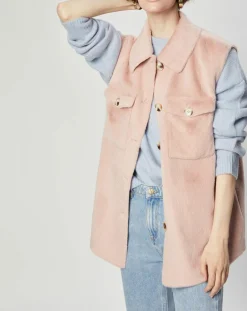 Best Lou Andrea Surchemise en Fausse Fourrure Lily rose poudre