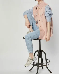 Best Lou Andrea Surchemise en Fausse Fourrure Lily rose poudre