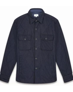 Homme Hartford Surchemise en Laine mélangée Pierre marine