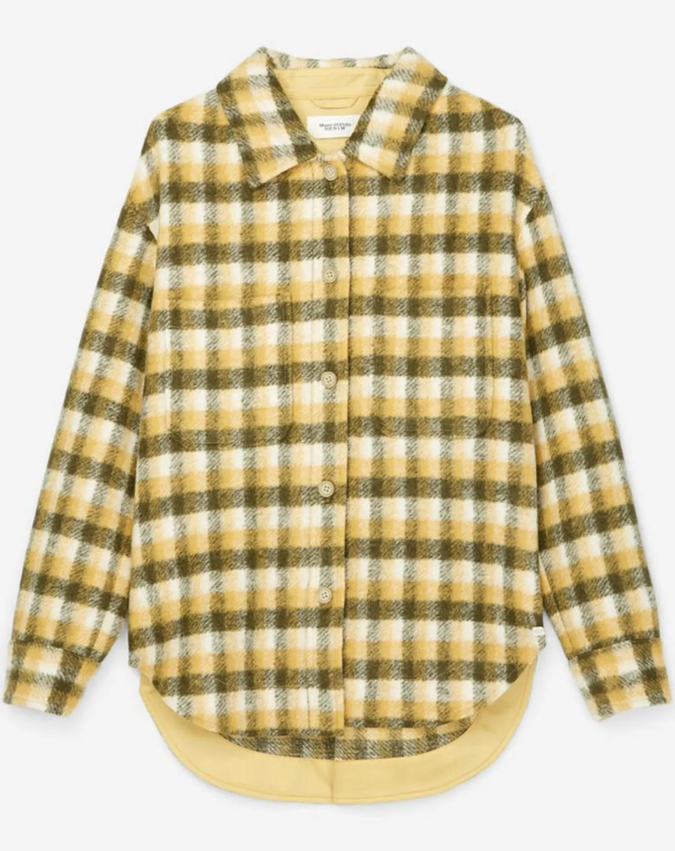 Femme Marc O'Polo Surchemise en Laine mélangée Kro moutarde/écru