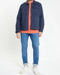 Homme Hackett London Surchemise en Twill Canvas bleu marine