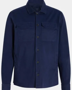 Homme Hackett London Surchemise en Twill Canvas bleu marine