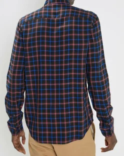 Homme Scotch & Soda Surchemise légère à carreaux bleu marine