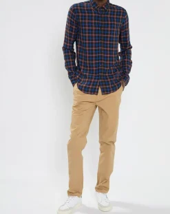 Homme Scotch & Soda Surchemise légère à carreaux bleu marine