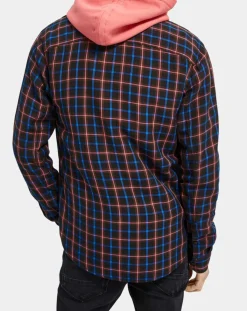 Homme Scotch & Soda Surchemise légère à carreaux bleu marine