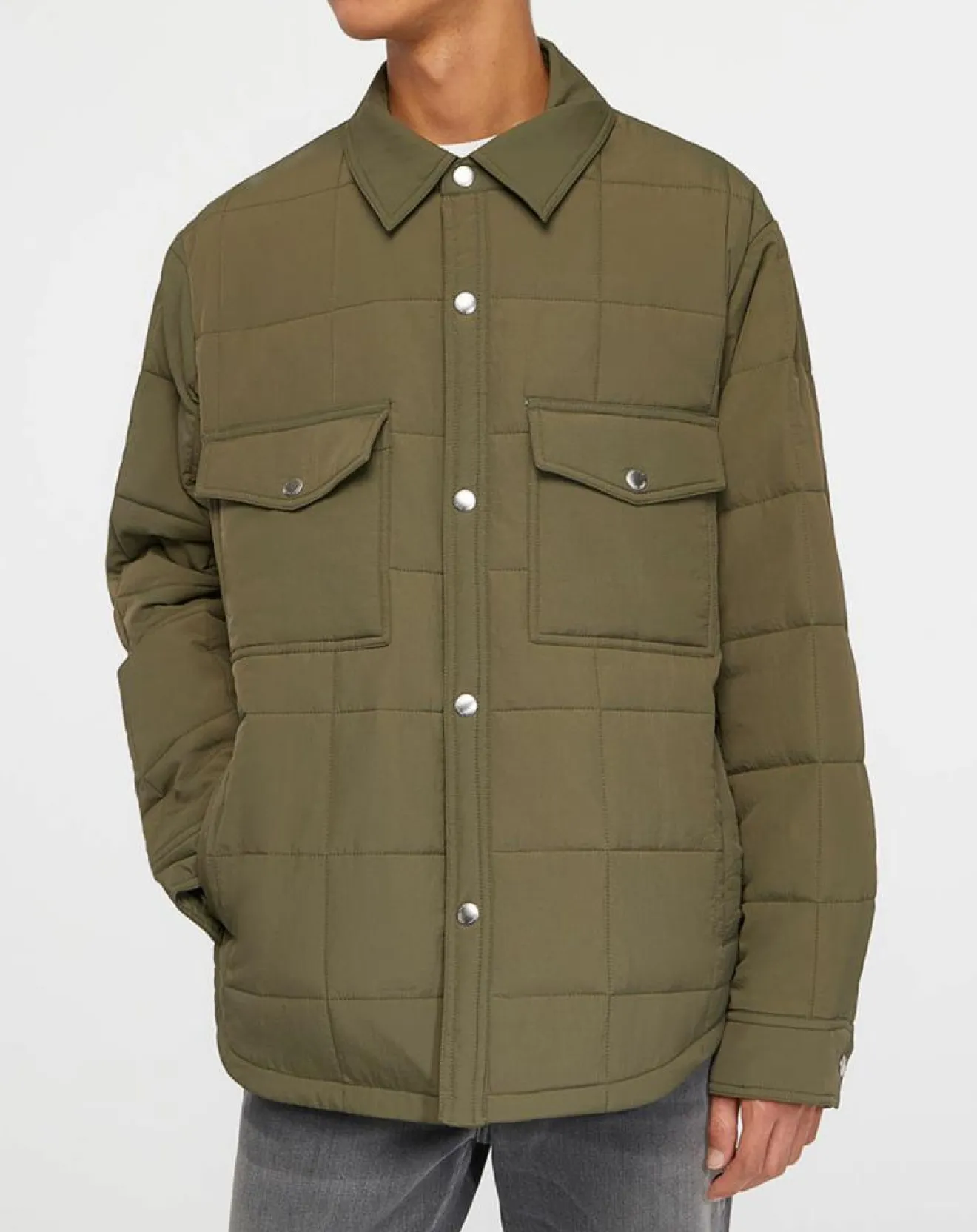 Best Gant Surchemise matelassée kaki