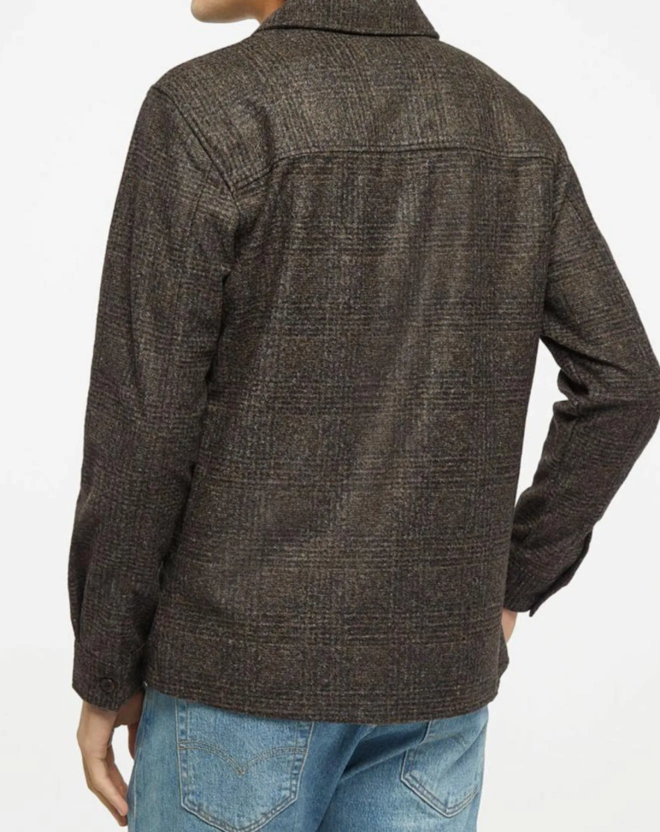 Homme Hackett London Surchemise Regular Fit en Flanelle imprimée Prince de Galles marron