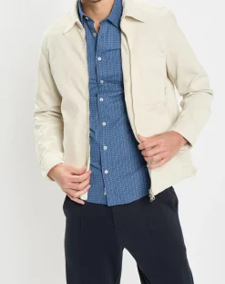 Homme Marc O'Polo Surchemise zippée en Velours milleraies écrue