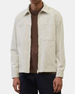 Homme Marc O'Polo Surchemise zippée en Velours milleraies écrue