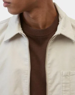 Homme Marc O'Polo Surchemise zippée en Velours milleraies écrue