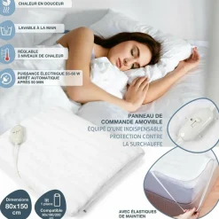 Sensly Surmatelas chauffant blanc - 150x80 cm