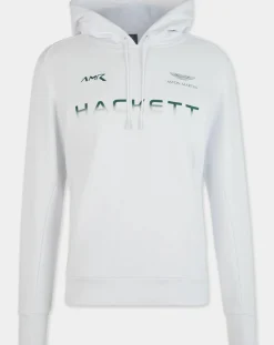 Homme Hackett London Sweat à capuche Aston Martin Racing blanc