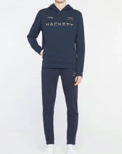 Homme Hackett London Sweat à capuche Aston Martin Racing bleu marine