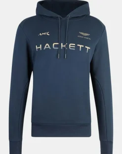 Homme Hackett London Sweat à capuche Aston Martin Racing bleu marine
