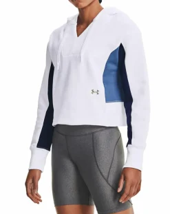 Femme Under Armour Sweat à capuche brodé en polaire Rival blanc