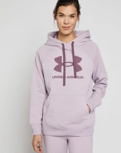 Under Armour Sweat à capuche UA Rival Fleece violet parme