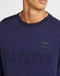 Homme Hackett London Sweat Aston Martin Racing bleu marine