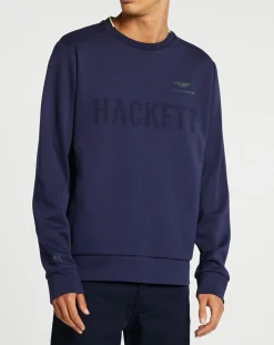 Homme Hackett London Sweat Aston Martin Racing bleu marine