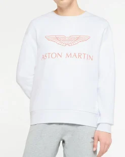 Homme Hackett London Sweat Aston Martin Racing blanc