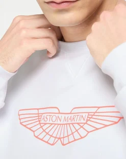 Homme Hackett London Sweat Aston Martin Racing blanc