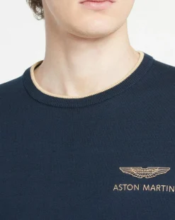 Homme Hackett London Sweat Aston Martin Racing bleu marine