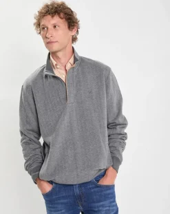 Online Hackett London Sweat col camionneur Chevron gris