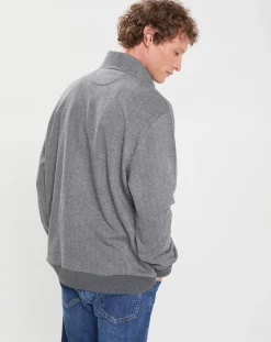 Online Hackett London Sweat col camionneur Chevron gris