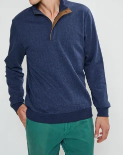Homme Hackett London Sweat col montant Chevron bleu