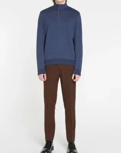 Homme Hackett London Sweat col montant Chevron bleu