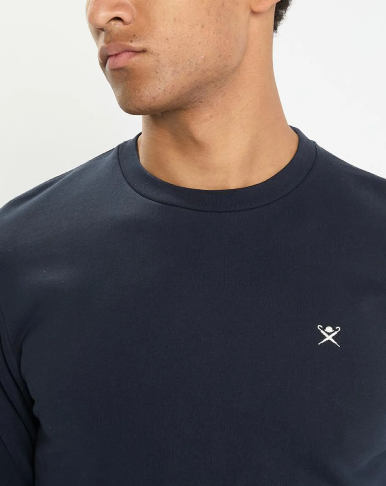 Homme Hackett London Sweat col rond bleu foncé