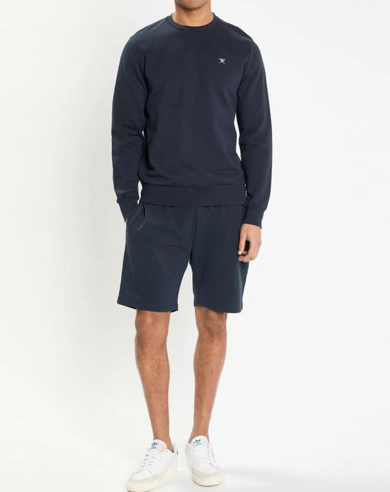 Homme Hackett London Sweat col rond bleu foncé