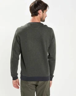 Homme Hackett London Sweat col rond Chevron vert