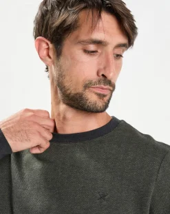 Homme Hackett London Sweat col rond Chevron vert