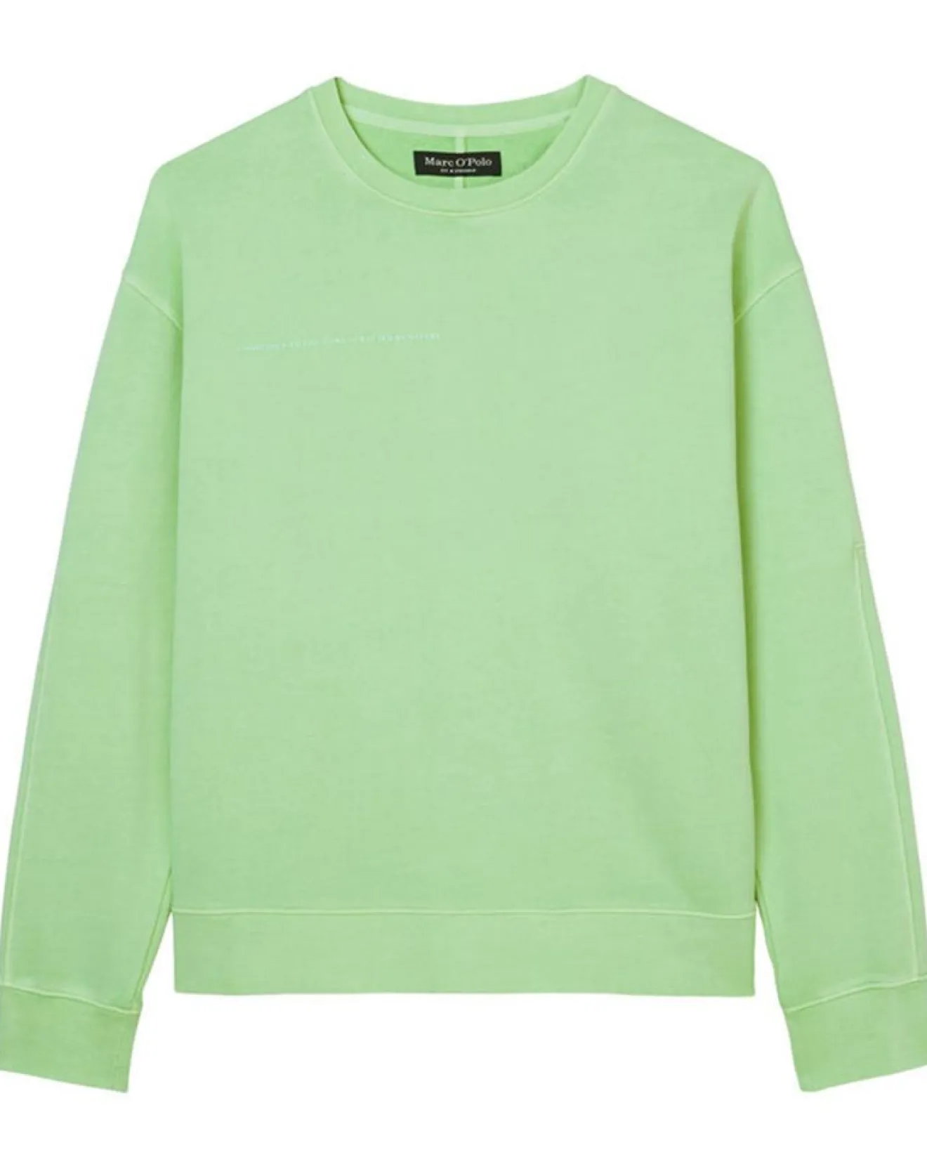 Homme Marc O'Polo Sweat Col Rond Coudiere vert fluo