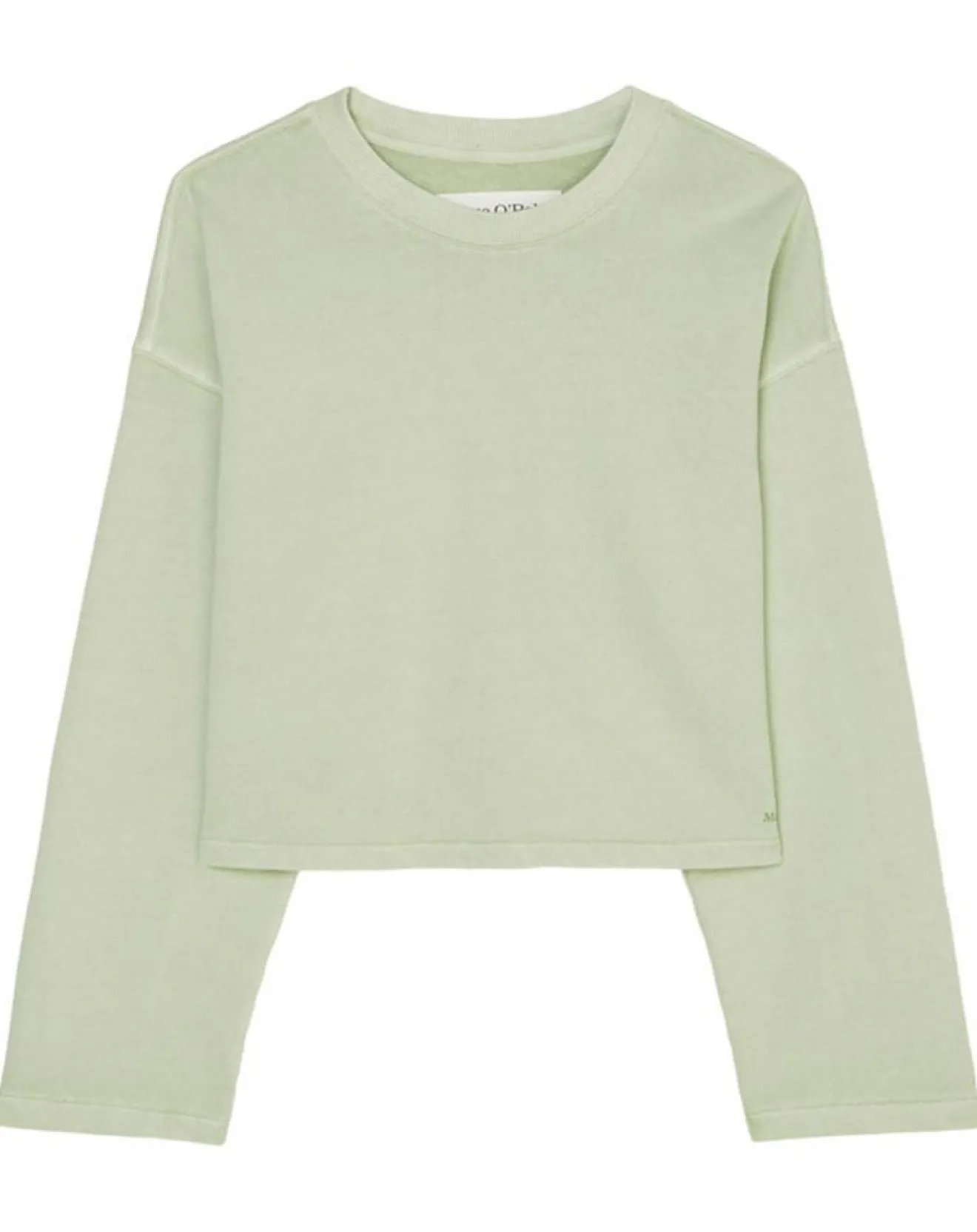 Femme Marc O'Polo Sweat Col Rond Crop Coton Bio vert clair