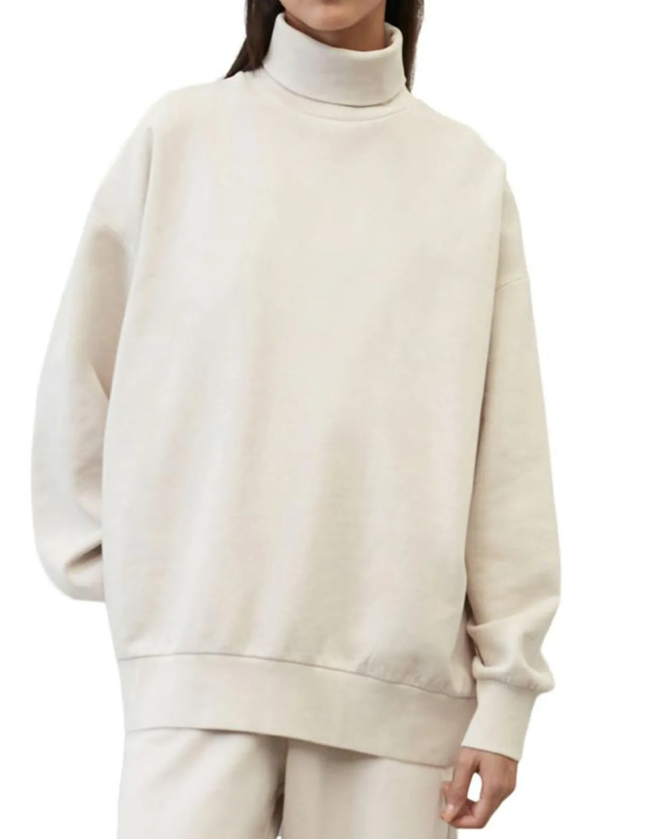 Femme Marc O'Polo Sweat col roulé molletonné écru