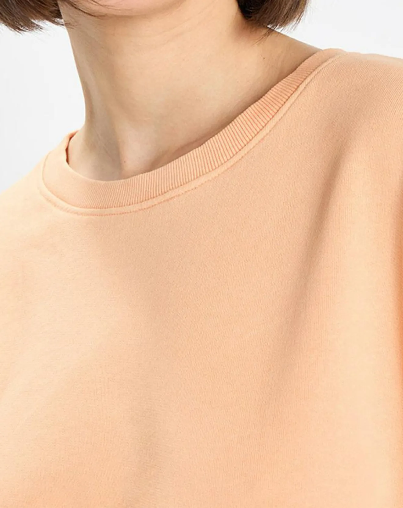 Femme Marc O'Polo Sweat Crew Neck Coton Bio orange clair